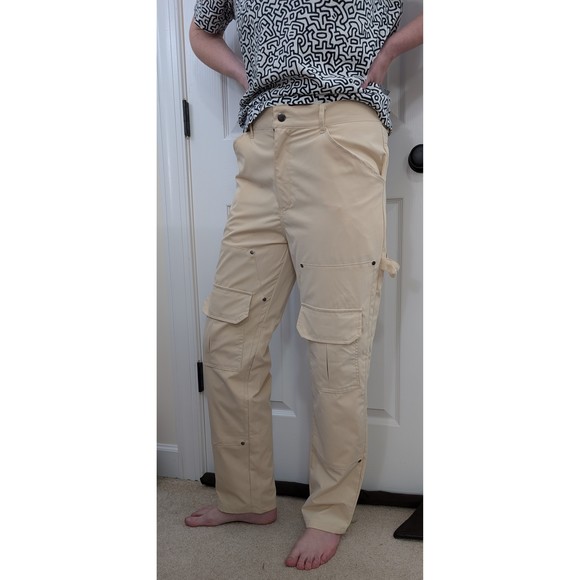 NWT Hustler Reason Khaki Pants Carpenter Cargo  Sz 32 Tan - Picture 4 of 12